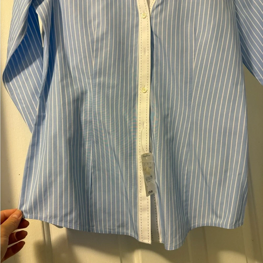 Brooks Brothers Light Blue Striped Dress Shirt - Picture 3 of 4